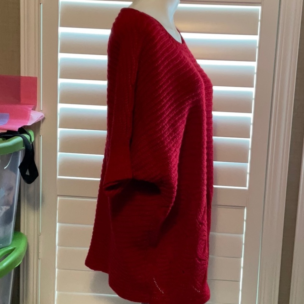 Worthington Red Crew Neck Sweater - Picture 3 of 7